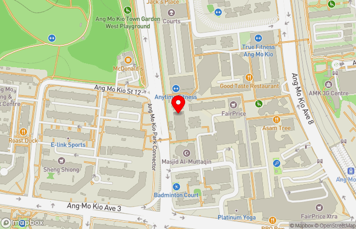 Map location of SATA CommHealth Ang Mo Kio Medical Centre
