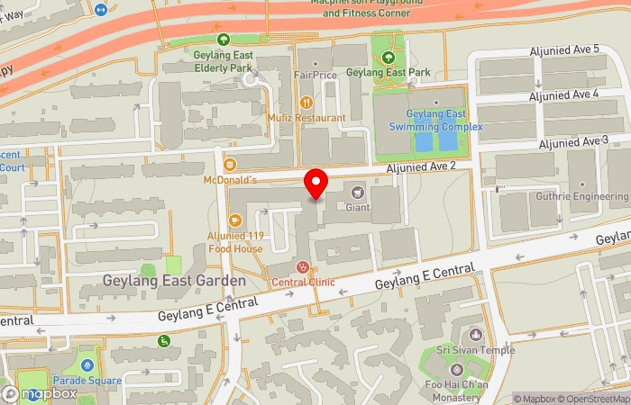 Map location of SATA CommHealth Geylang East Medical Centre