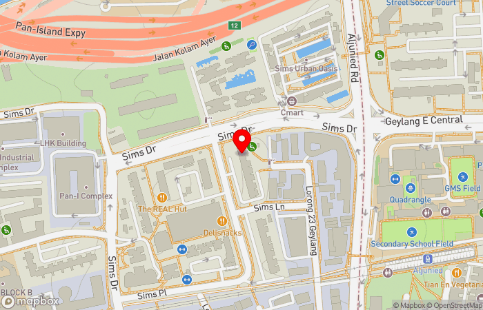Map location of Sims Drive Medical Clinic