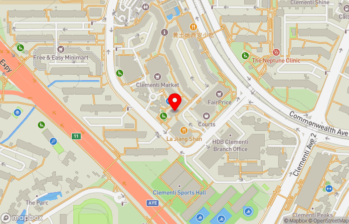 Map location of SingMedical Clinic (Clementi)