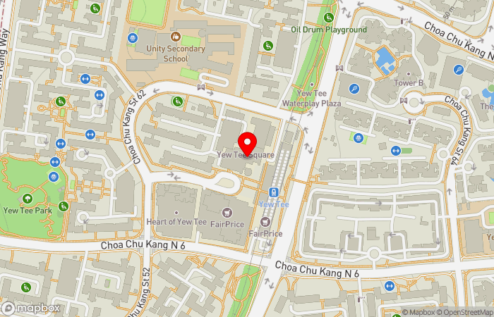 Map location of Temasek Medical Centre (Yew Tee)