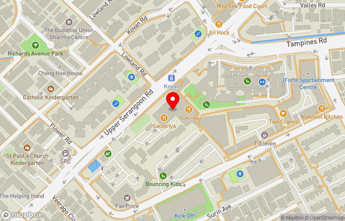 Map location of Vitacare Family Clinic @ Kovan