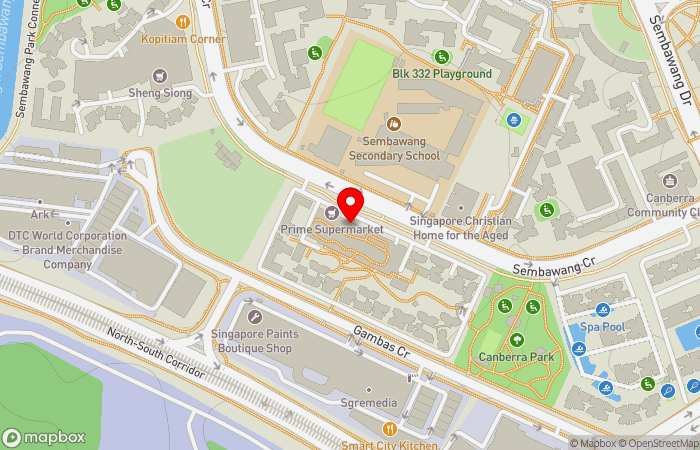 Map location of W Medical Pte Ltd (Sembawang)