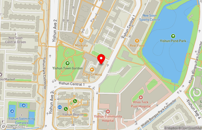 Map location of Yishun Central Clinic